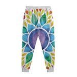Reiki Chakra Flower Print Sweatpants