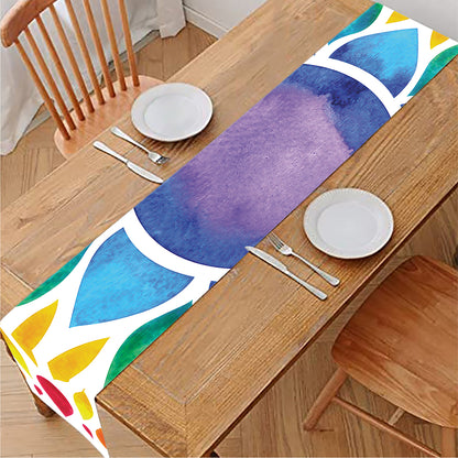 Reiki Chakra Flower Print Table Runner