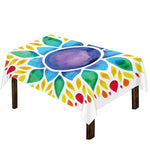 Reiki Chakra Flower Print Tablecloth