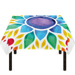 Reiki Chakra Flower Print Tablecloth