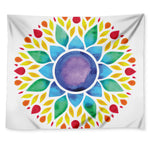 Reiki Chakra Flower Print Tapestry