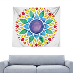 Reiki Chakra Flower Print Tapestry