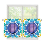 Reiki Chakra Flower Print Tier Curtains