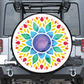 Reiki Chakra Flower Print Tire Cover