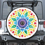 Reiki Chakra Flower Print Tire Cover With Camera Hole