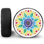 Reiki Chakra Flower Print Tire Cover With Camera Hole