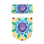 Reiki Chakra Flower Print Toilet Lid And Tank Cover Set