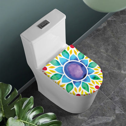 Reiki Chakra Flower Print Toilet Lid Cover