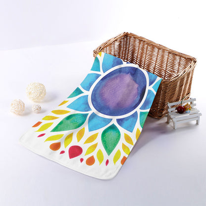 Reiki Chakra Flower Print Towel