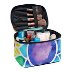 Reiki Chakra Flower Print Travel Makeup Bag