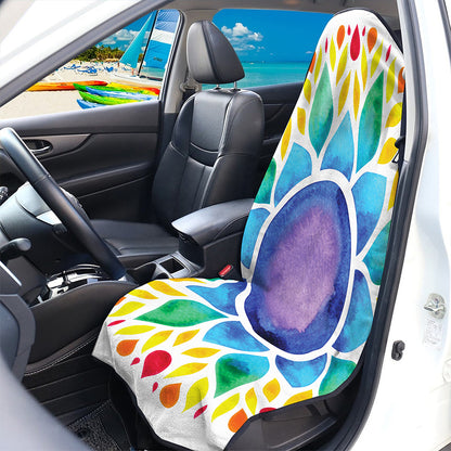Reiki Chakra Flower Print Waterproof Car Seat Cover