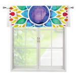Reiki Chakra Flower Print Window Valance