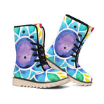 Reiki Chakra Flower Print Winter Boots