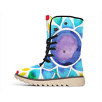 Reiki Chakra Flower Print Winter Boots