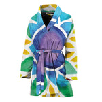 Reiki Chakra Flower Print Women's Bathrobe