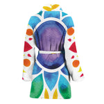Reiki Chakra Flower Print Women's Bathrobe