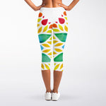 Reiki Chakra Flower Print Women's Capri Leggings