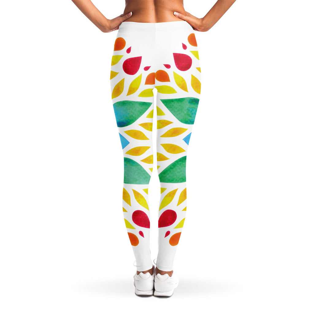 Reiki Chakra Flower Print Women's Leggings