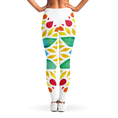 Reiki Chakra Flower Print Women's Leggings