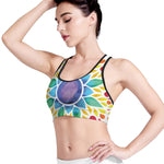 Reiki Chakra Flower Print Women's Sports Bra