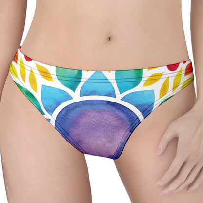 Reiki Chakra Flower Print Women's Thong