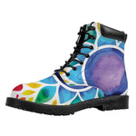 Reiki Chakra Flower Print Work Boots