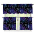 Reiki Energy Pattern Print 3 Piece Kitchen Curtains