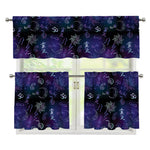 Reiki Energy Pattern Print 3 Piece Kitchen Curtains