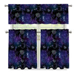 Reiki Energy Pattern Print 3 Piece Kitchen Curtains