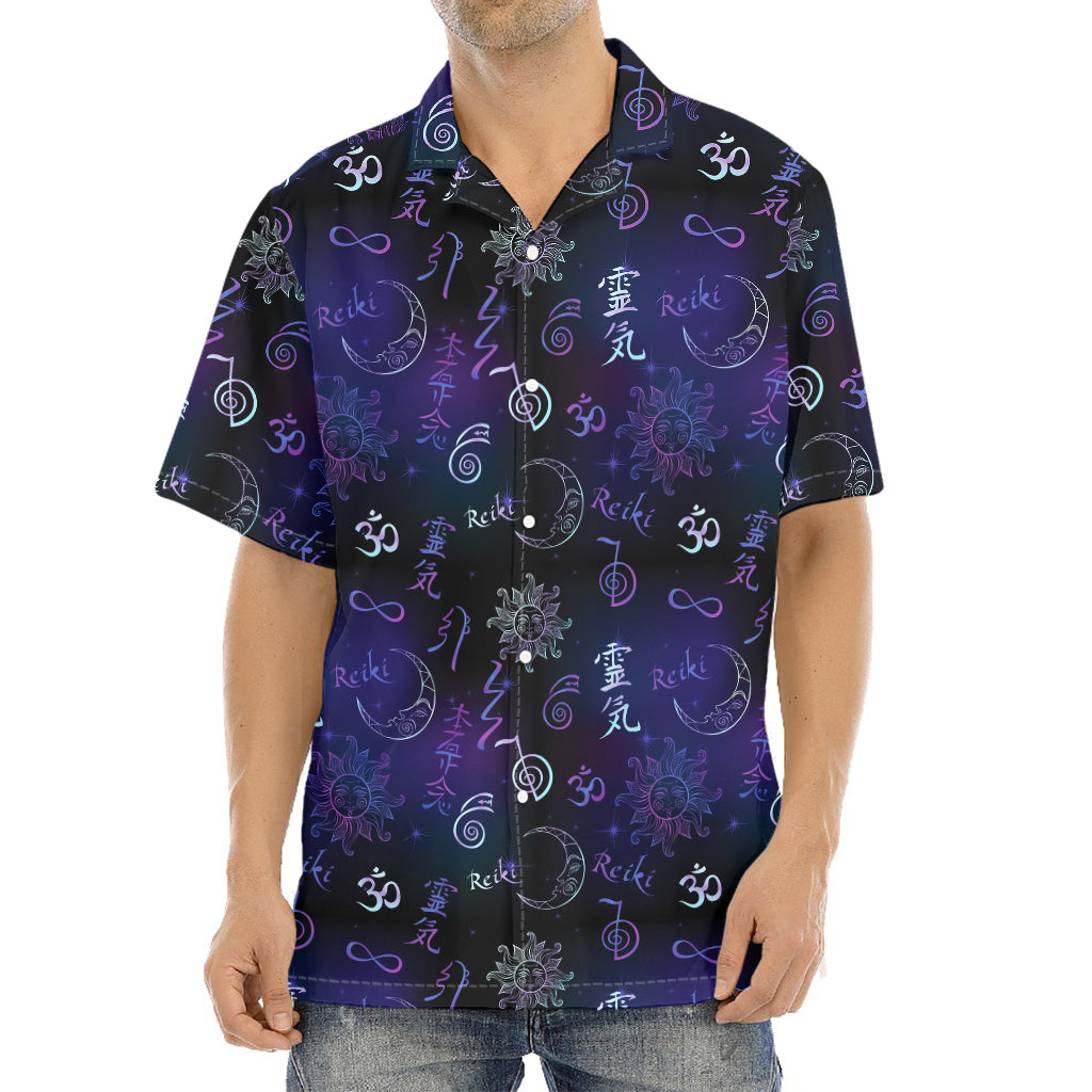 Reiki Energy Pattern Print Aloha Shirt