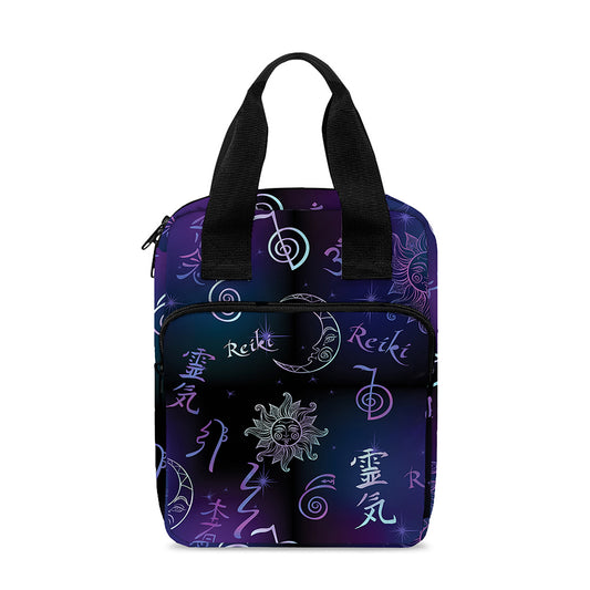 Reiki Energy Pattern Print Bible Tote Bag