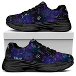 Reiki Energy Pattern Print Black Chunky Shoes