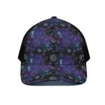 Reiki Energy Pattern Print Black Mesh Trucker Cap