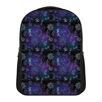 Reiki Energy Pattern Print Casual Backpack