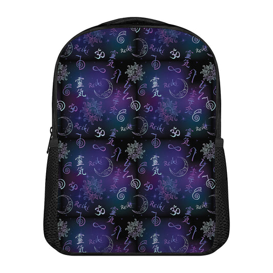Reiki Energy Pattern Print Casual Backpack