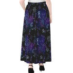 Reiki Energy Pattern Print Chiffon Maxi Skirt