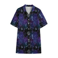 Reiki Energy Pattern Print Cotton Hawaiian Shirt
