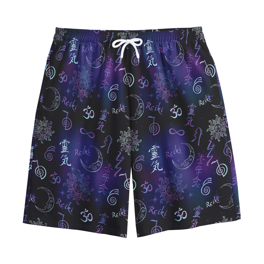 Reiki Energy Pattern Print Cotton Shorts