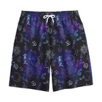 Reiki Energy Pattern Print Cotton Shorts