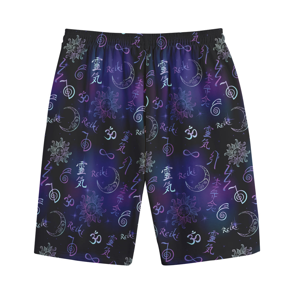 Reiki Energy Pattern Print Cotton Shorts