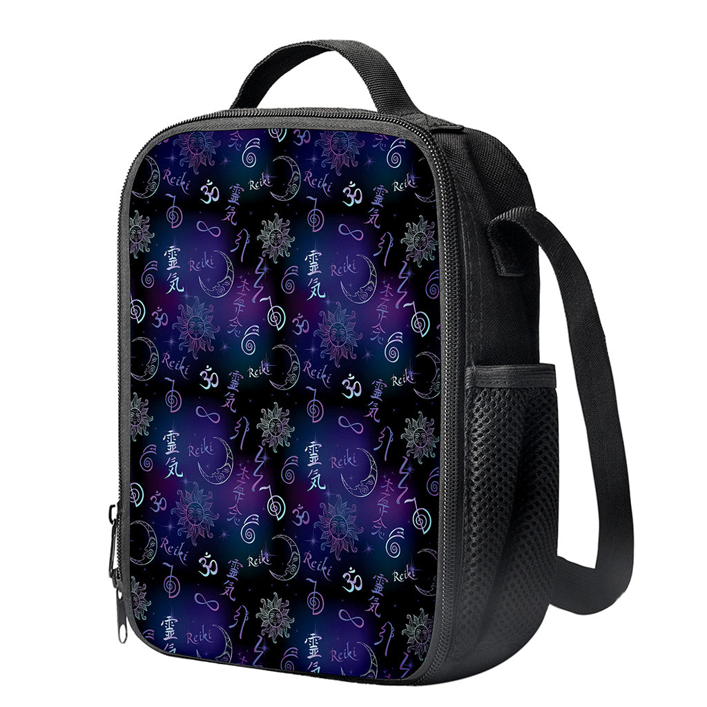 Reiki Energy Pattern Print Crossbody Lunch Bag