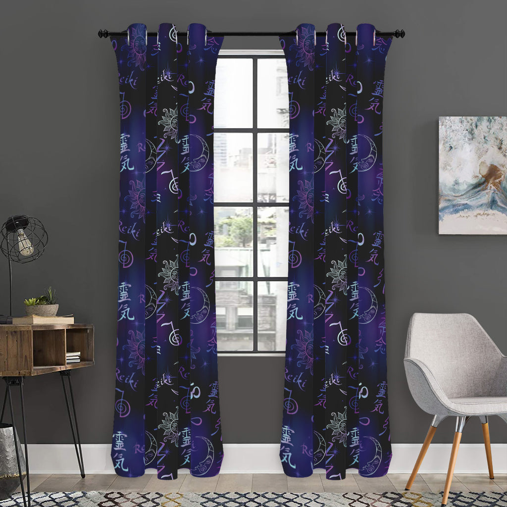 Reiki Energy Pattern Print Curtain