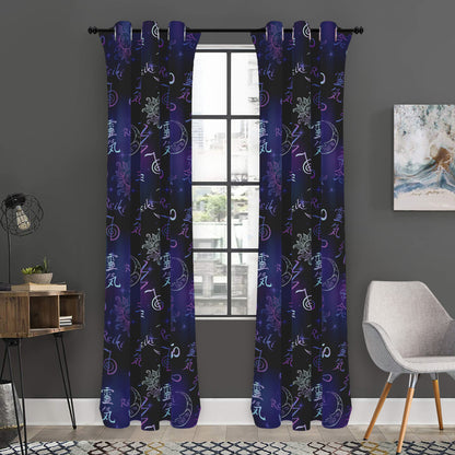 Reiki Energy Pattern Print Curtain