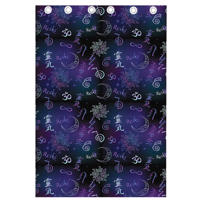 Reiki Energy Pattern Print Curtain