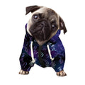 Reiki Energy Pattern Print Dog Zip Up Hoodie