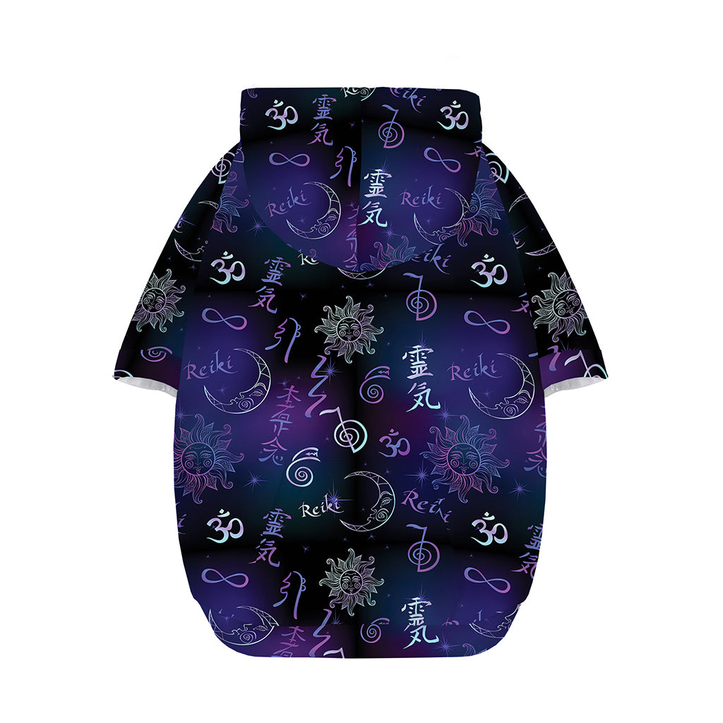 Reiki Energy Pattern Print Dog Zip Up Hoodie