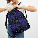 Reiki Energy Pattern Print Drawstring Backpack