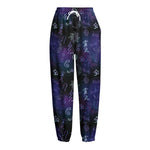 Reiki Energy Pattern Print Fleece Lined Knit Pants