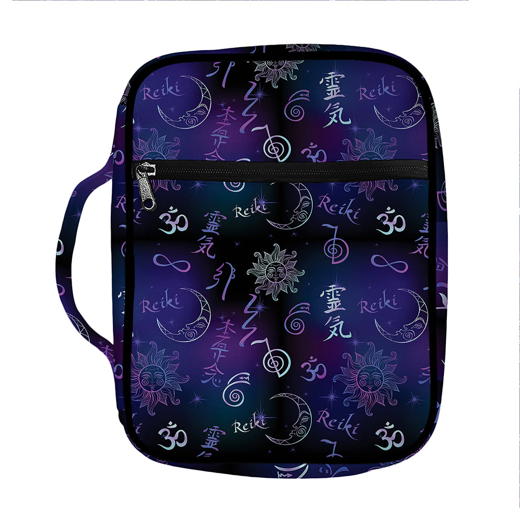 Reiki Energy Pattern Print Front Pocket Bible Bag