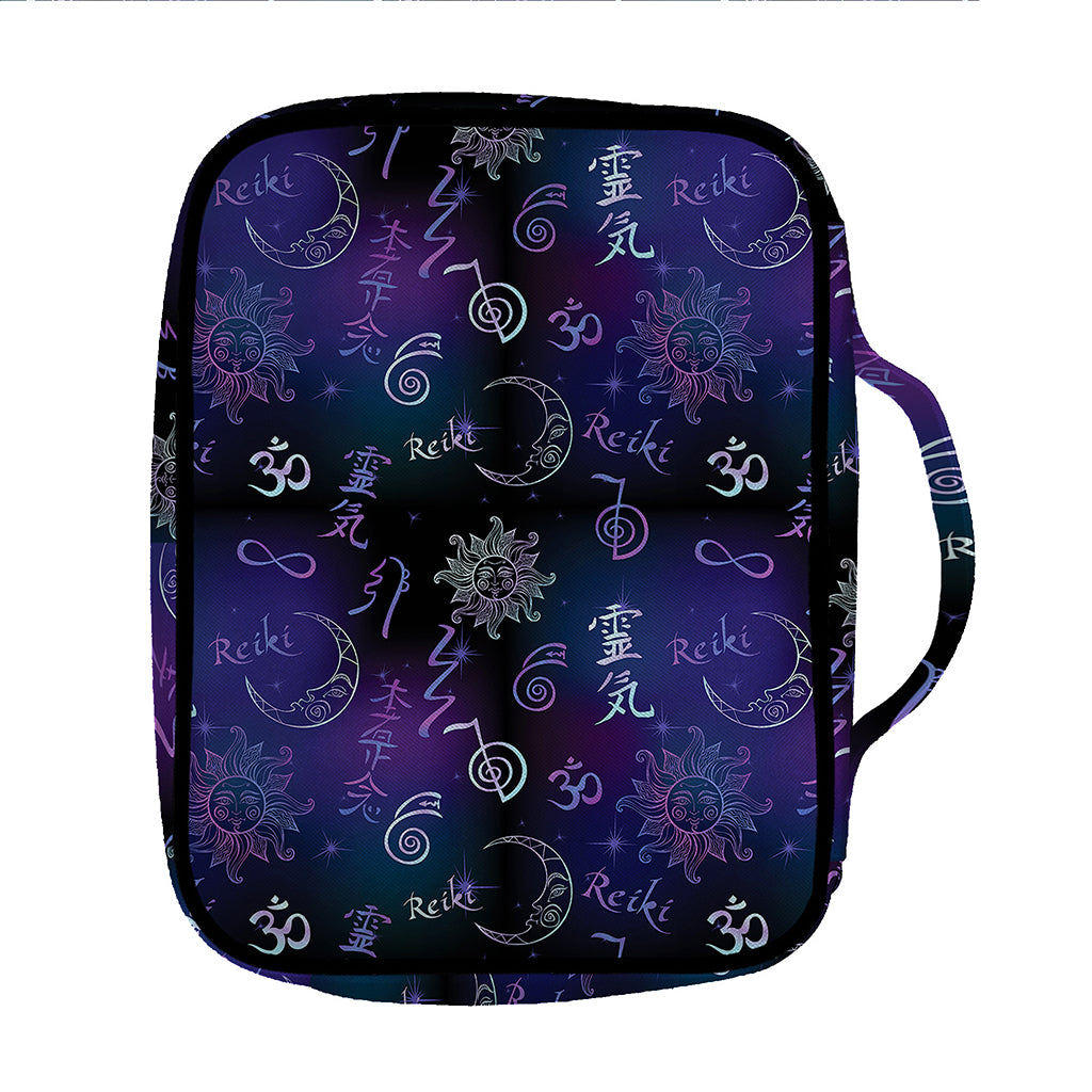 Reiki Energy Pattern Print Front Pocket Bible Bag